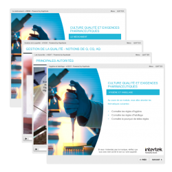 Formation e-learning culture qualité et exigences réglementaires de l'industrie pharmaceutique